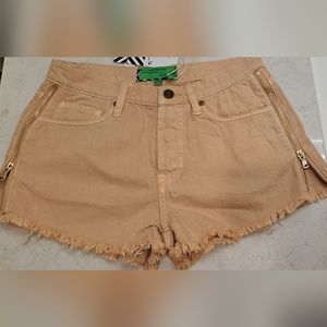 Sandrine Rose hight waisted cut-off shorts with zippers NWT